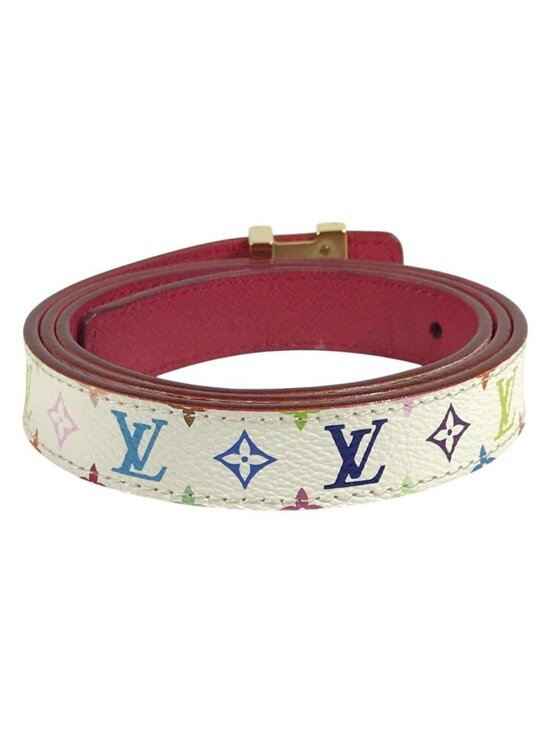 Louis Vuitton Belt Ceinture Initial Unknown Monogram Multicolor Canvas Blanc main image 8